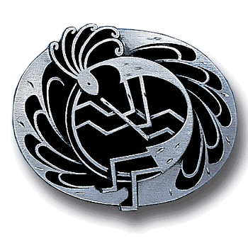 Kokopelli  Dancer Enameled Belt Buckle