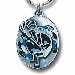 Kokopelli Metal Key Chain with Enameled Details