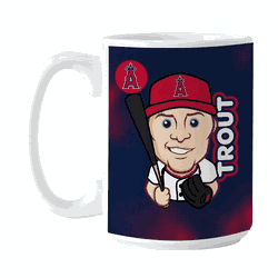 LA Angels Mike Trout Caricature 15oz Sublimated Mug