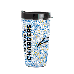 LA Chargers 16oz Terrazzo Dbl Wall Clear Tumbler
