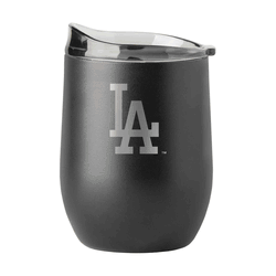 LA Dodgers 16oz Black Etch Powder Coat Curved Bev