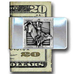 Large Money Clip - Bull Rider