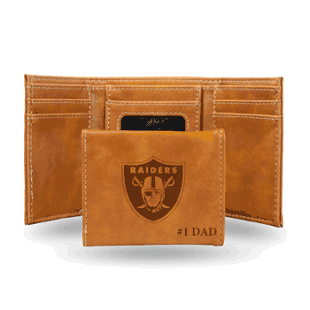 Las Vegas Raiders #1 DAD Laser Engraved Tri-Fold Wallet