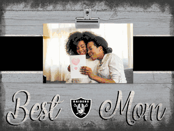 Las Vegas Raiders 10" x 8" Best Mom with Stripe Clip Frame