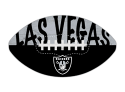 Las Vegas Raiders 12" Football Cutout Sign with City Name