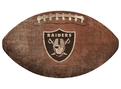 Las Vegas Raiders 12" Football Shaped Sign