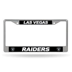 Las Vegas Raiders  12" x 6" Chrome Frame With Decal Inserts