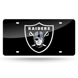 Las Vegas Raiders  12" x 6" Laser Cut Tag For Car/Truck/SUV