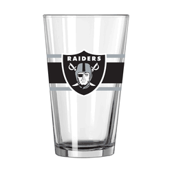 Las Vegas Raiders 16oz Stripe Pint Glass