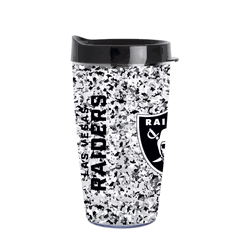 Las Vegas Raiders 16oz Terrazzo Dbl Wall Clear Tumbler