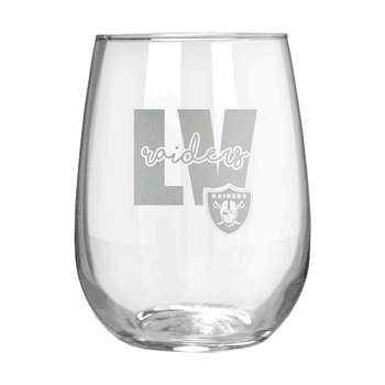 Las Vegas Raiders 17oz Stemmless Wine Glass