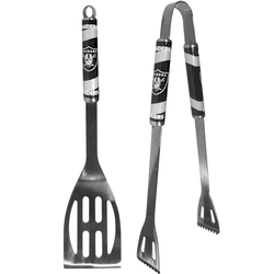 Las Vegas Raiders 2 pc Steel BBQ Tool Set