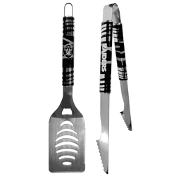 Las Vegas Raiders 2 pc Steel Tailgate BBQ Set