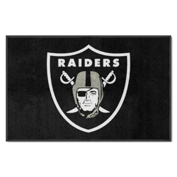Las Vegas Raiders 4X6 High-Traffic Mat with Durable Rubber Backing - Landscape Orientation