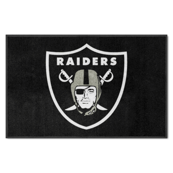 Las Vegas Raiders 4X6 High-Traffic Mat with Durable Rubber Backing - Landscape Orientation