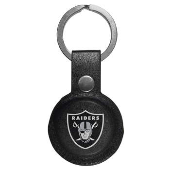 Las Vegas Raiders AirTag Compatible Leather Key Chain
