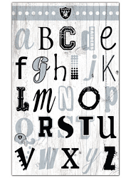 Las Vegas Raiders Alphabet 11x19 Sign