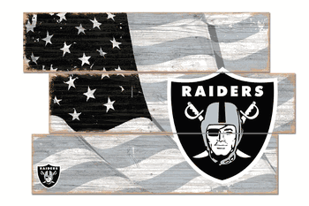 Las Vegas Raiders American Flag 3 Plank
