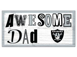 Las Vegas Raiders Awesome Dad 6x12 Sign