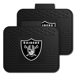 Las Vegas Raiders Back Seat Car Utility Mats - 2 Piece Set