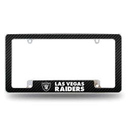 Las Vegas Raiders Black 12" x 6" Chrome All Over Automotive License Plate Frame