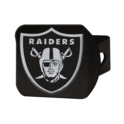 Las Vegas Raiders Black Metal Hitch Cover with Metal Chrome 3D Emblem