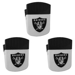 Las Vegas Raiders Chip Clip Magnets, 3pk