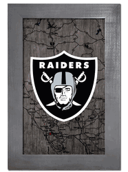Las Vegas Raiders City Map 11x19 Sign