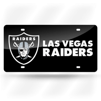 Las Vegas Raiders Colored Laser Cut Tag (Black)