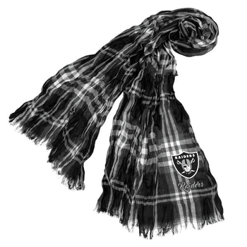 Las Vegas Raiders Crinkle Scarf Plaid Black/Gray