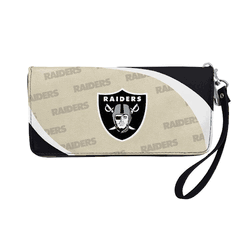 Las Vegas Raiders Curve Zip Organizer Wallet