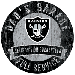 Las Vegas Raiders Dad's Garage Sign