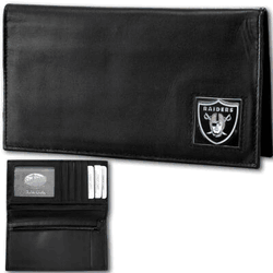 Las Vegas Raiders Deluxe Leather Checkbook Cover