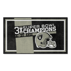 Las Vegas Raiders Dynasty 3ft. x 5ft. Plush Area Rug