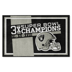 Las Vegas Raiders Dynasty 4ft. x 6ft. Plush Area Rug