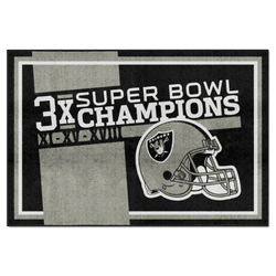 Las Vegas Raiders Dynasty 5ft. x 8ft. Plush Area Rug