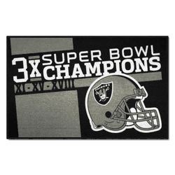 Las Vegas Raiders Dynasty Starter Mat Accent Rug - 19in. x 30in.