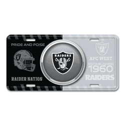 Las Vegas Raiders Embossed Metal License Plate