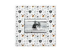 Las Vegas Raiders Floral Pattern 10x10 Frame