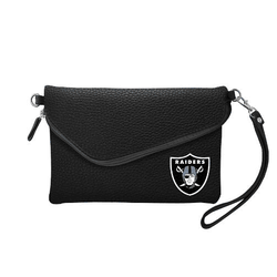 Las Vegas Raiders Fold Over Crossbody Pebble Black