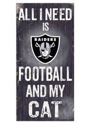 Las Vegas Raiders Football and My Cat 6x12 Sign