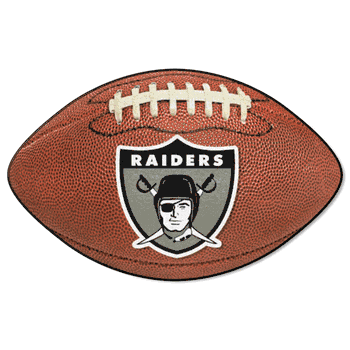 Las Vegas Raiders Football Rug - 20.5in. x 32.5in., NFL Vintage