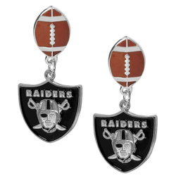 Las Vegas Raiders Football Stud Earrings