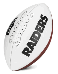 Las Vegas Raiders Franklin NFL Team Signature Autograph White Panel Football