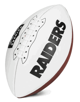 Las Vegas Raiders Franklin NFL Team Signature Autograph White Panel Football
