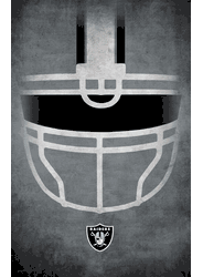 Las Vegas Raiders Ghost Helmet 17x26
