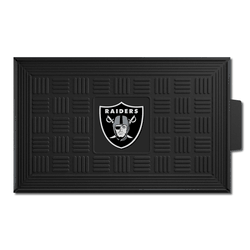 Las Vegas Raiders Heavy Duty Vinyl Medallion Door Mat - 19.5in. x 31in.