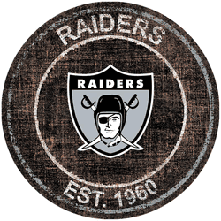 Las Vegas Raiders Heritage Logo Round Sign