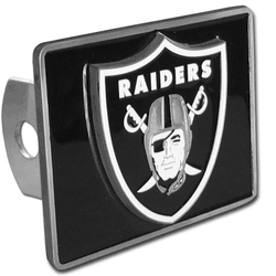 Las Vegas Raiders Hitch Cover Class II and Class III Metal Plugs