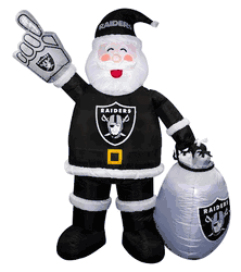 Las Vegas Raiders 7 FT Inflatable Santa